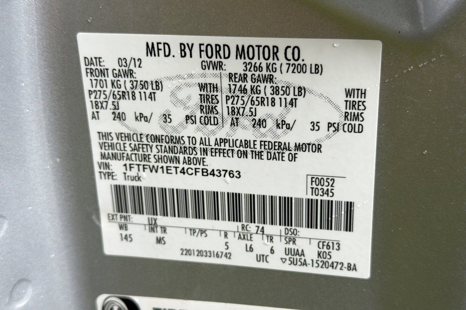 2012 Ford F-150 XL