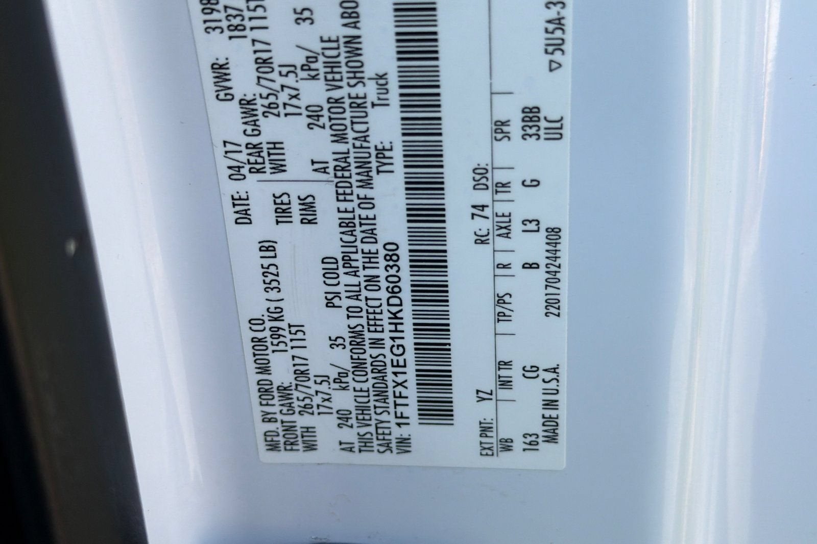 2017 Ford F-150 XL
