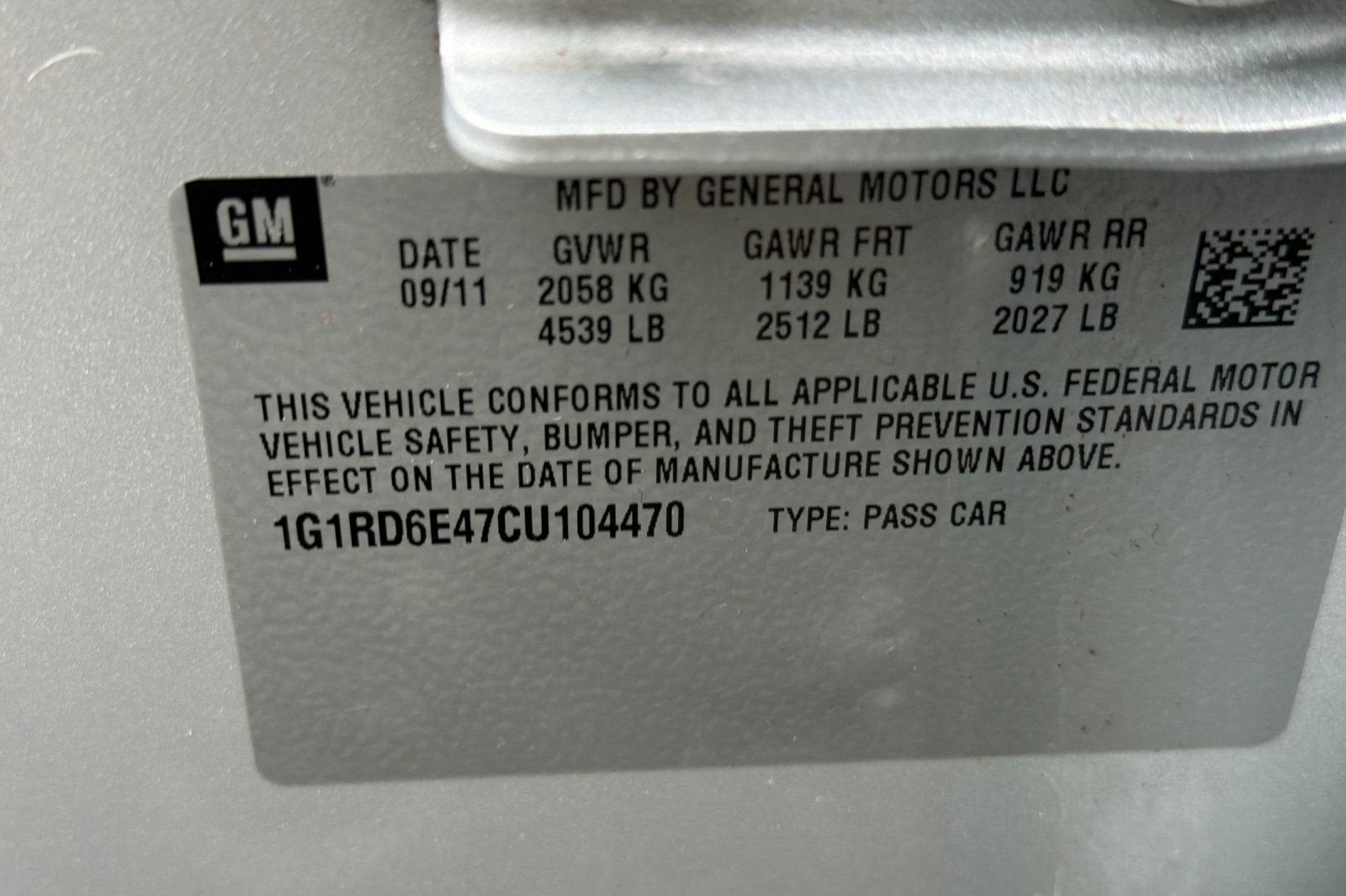 2012 Chevrolet Volt 5DR HB