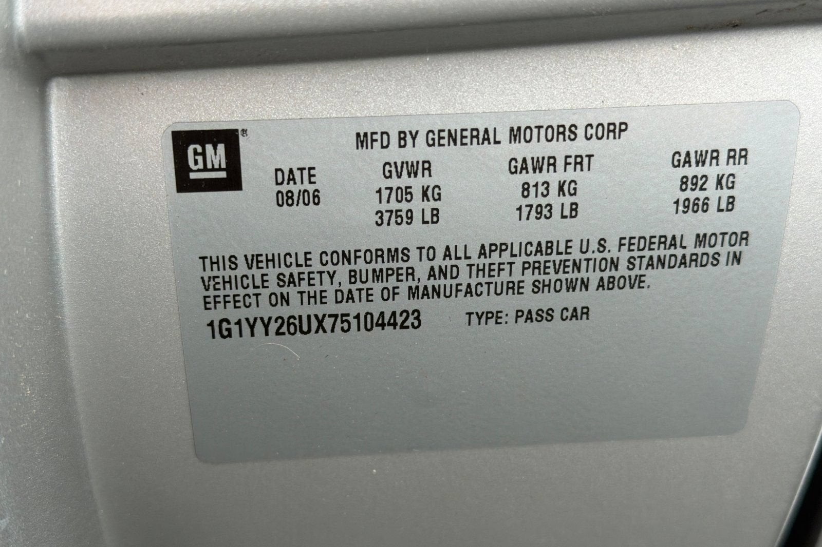 2007 Chevrolet Corvette Base