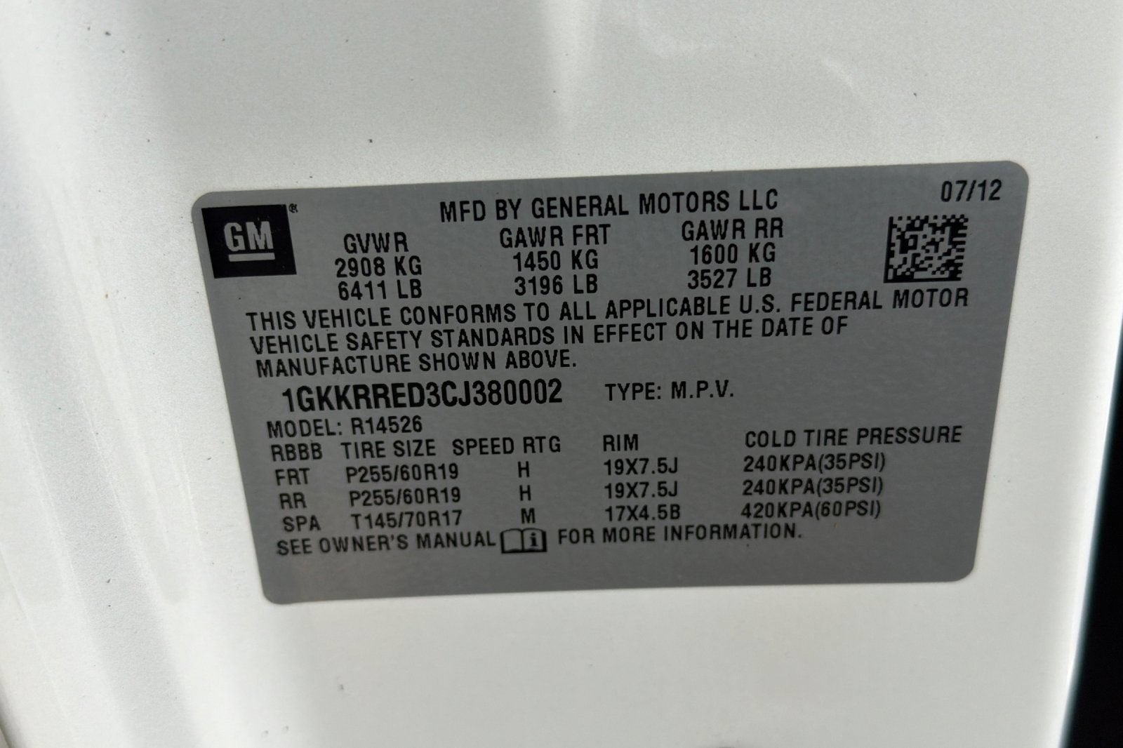 2012 GMC Acadia SLT1