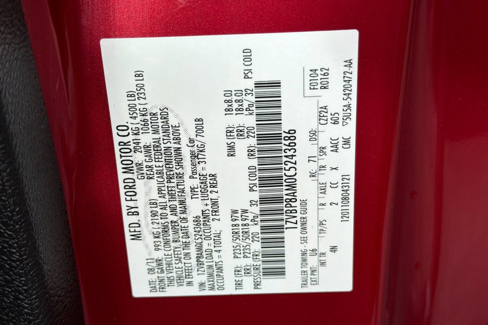2012 Ford Mustang V6 Premium