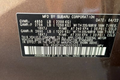 2022 Subaru Outback Limited