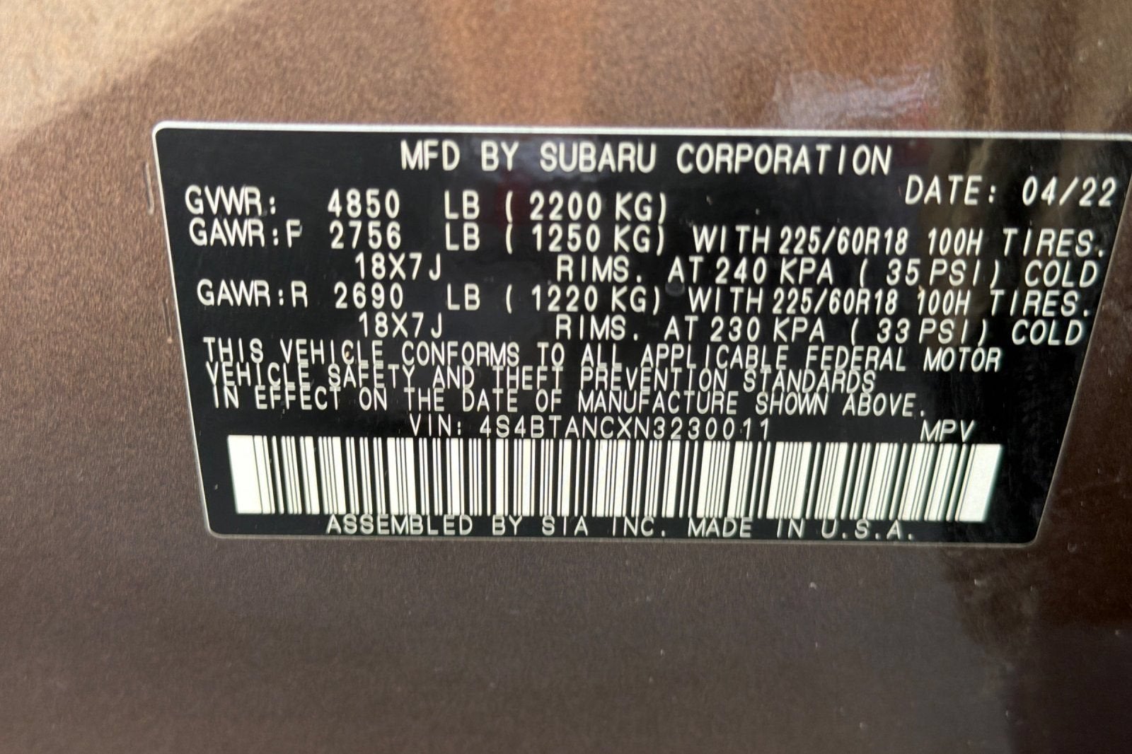 2022 Subaru Outback Limited