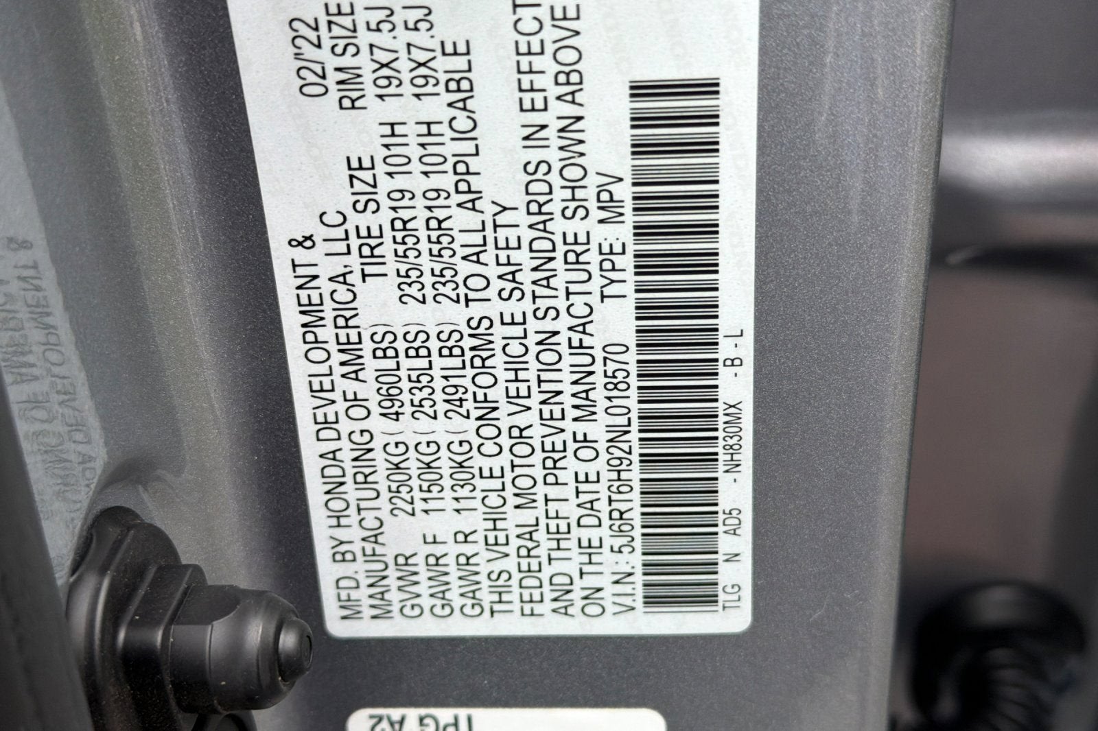 2022 Honda CR-V Hybrid Touring
