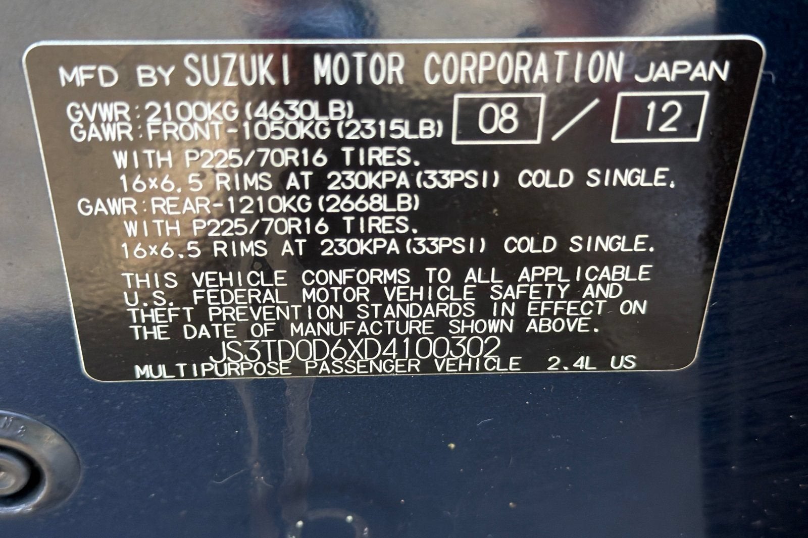 2013 Suzuki Grand Vitara Premium