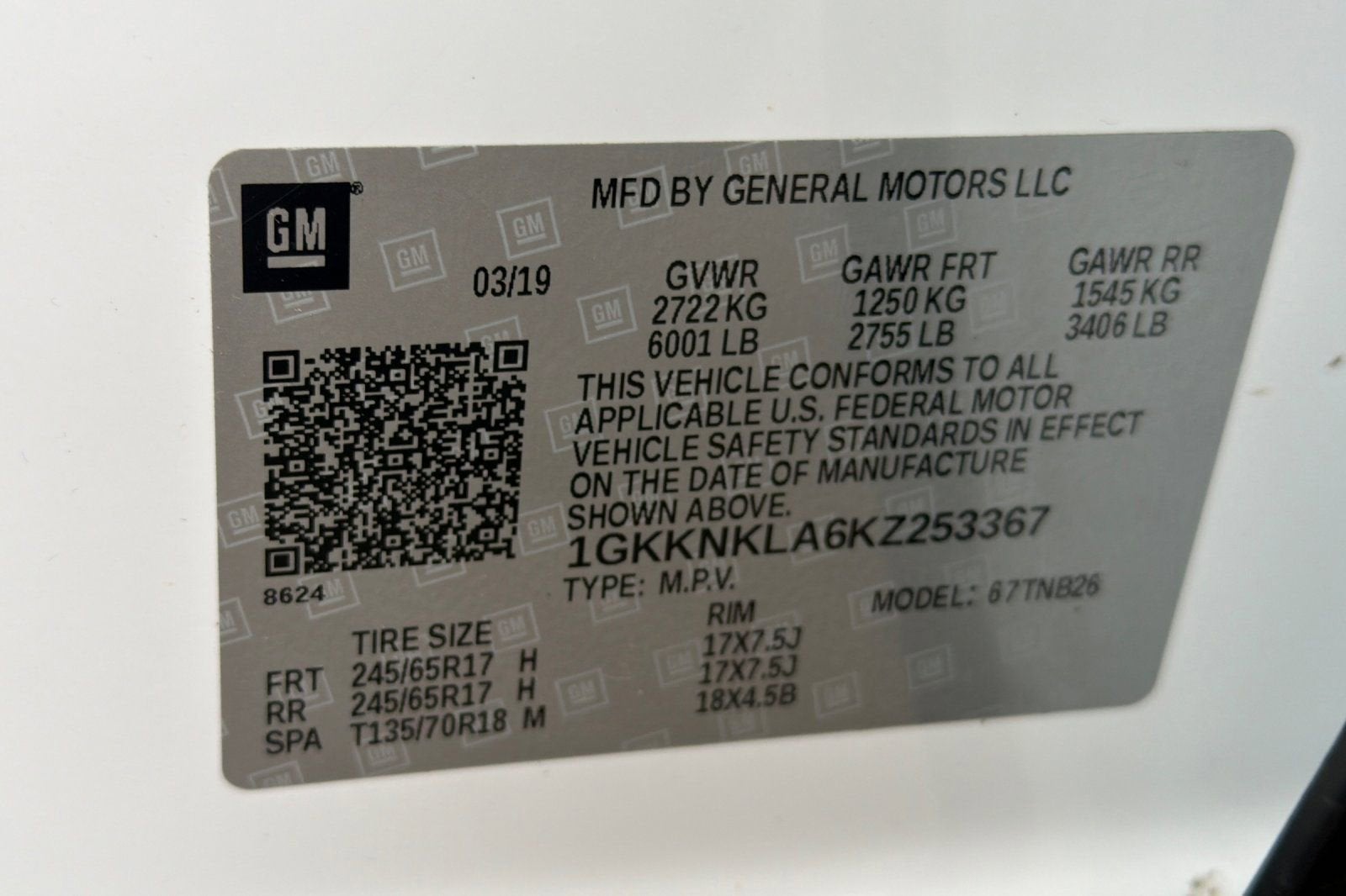 2019 GMC Acadia SLE