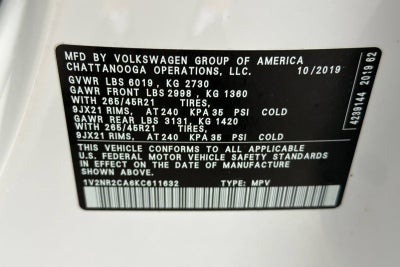 2019 Volkswagen Atlas 3.6L V6 SEL Premium