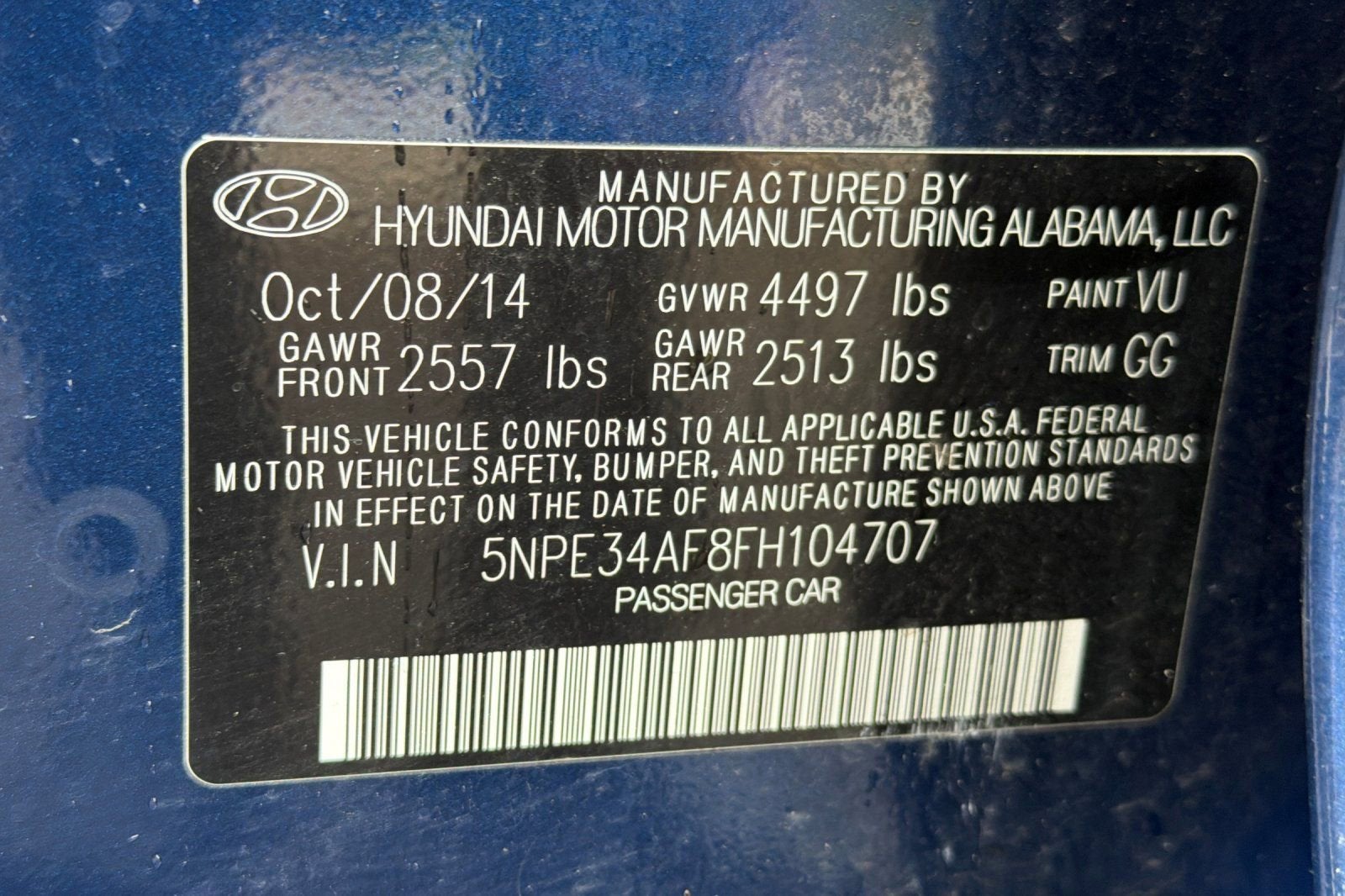 2015 Hyundai Sonata 2.4L Sport