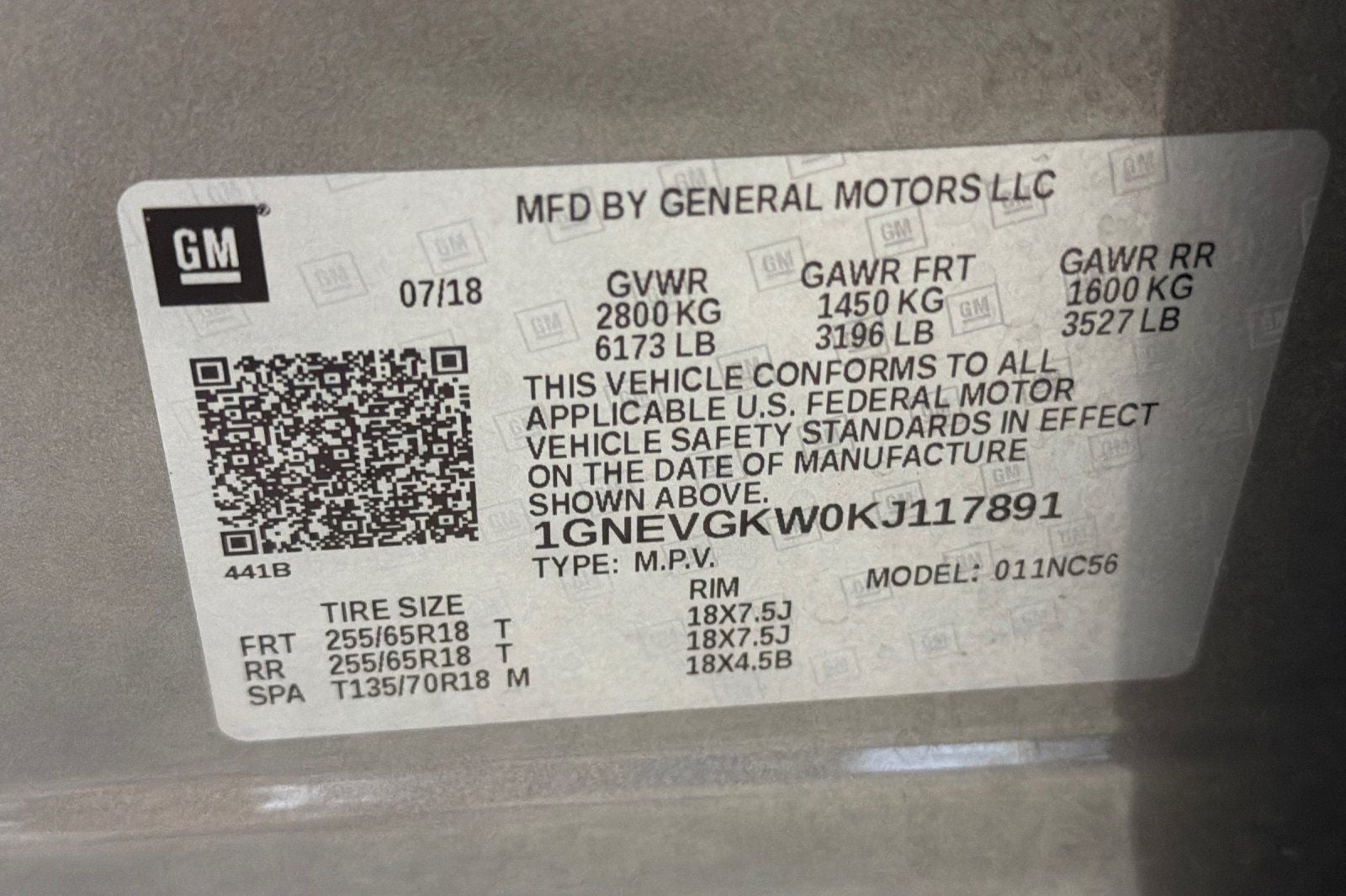 2019 Chevrolet Traverse LT Cloth w/1LT