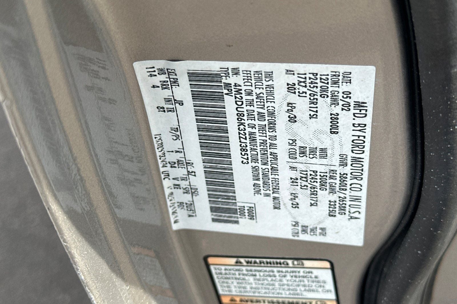 2002 Mercury Mountaineer Base