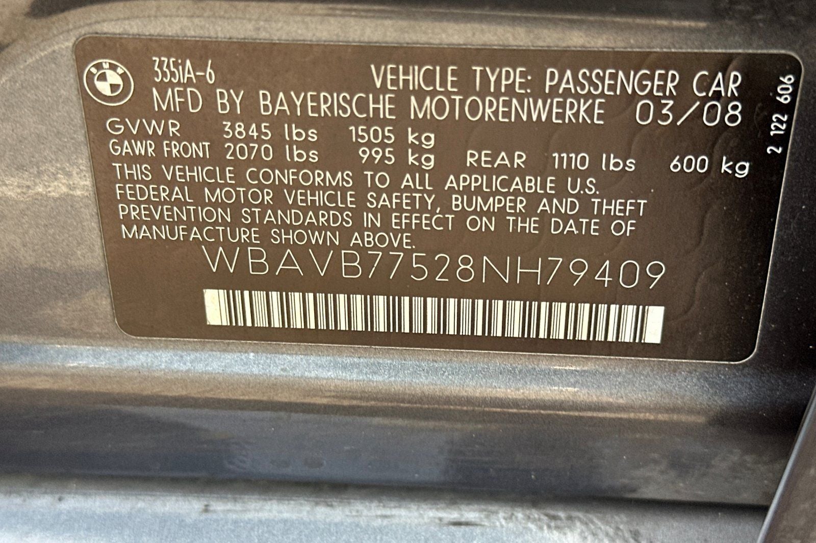 2008 BMW 3 Series 335i