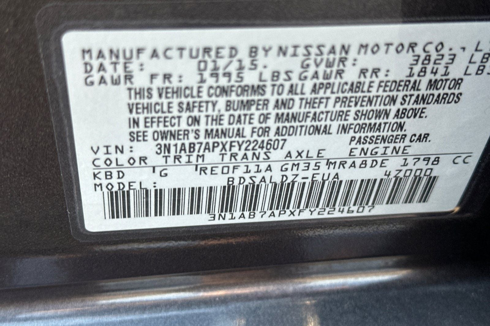 2015 Nissan Sentra SV